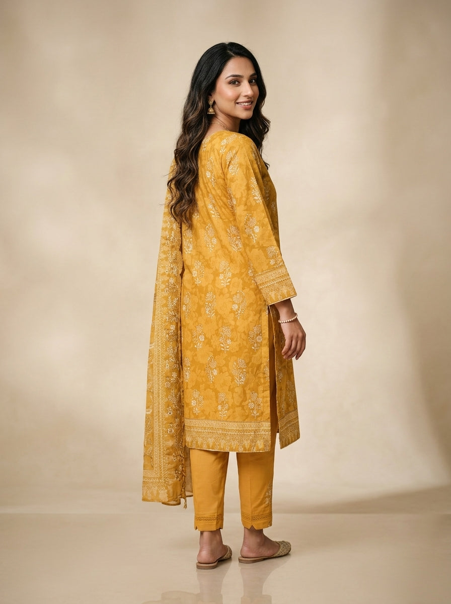 Solar Glow - Embroidered Lawn 3 Piece