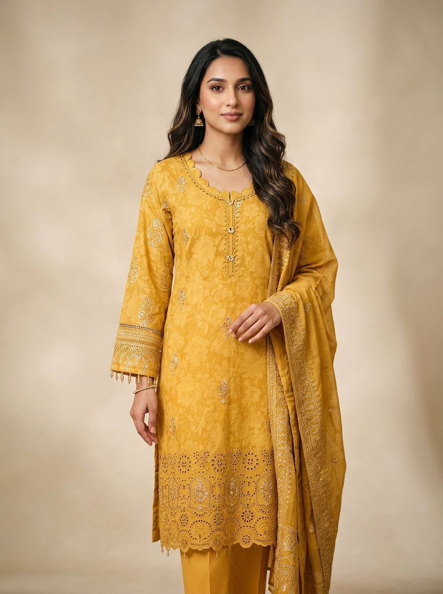 Solar Glow - Embroidered Lawn 3 Piece