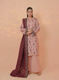 3 Piece Golden Zari Khaddar Suit (Unstitched)