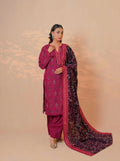 3 Piece Golden Zari Khaddar Suit (Unstitched)