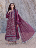 3 Piece Karandi Suit with Chiffon Dupatta (Stitched)