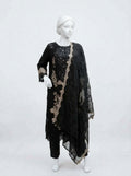 3 Piece Embroidered Chiffon Suit with Chiffon Dupatta (Stitched)