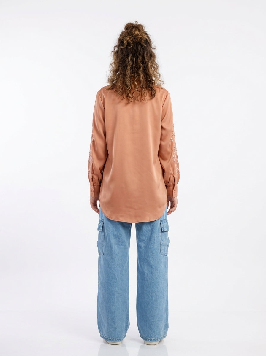 1 Piece Silk Printed Shirt