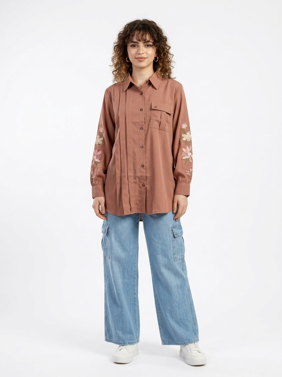 1 Piece Silk Printed Shirt