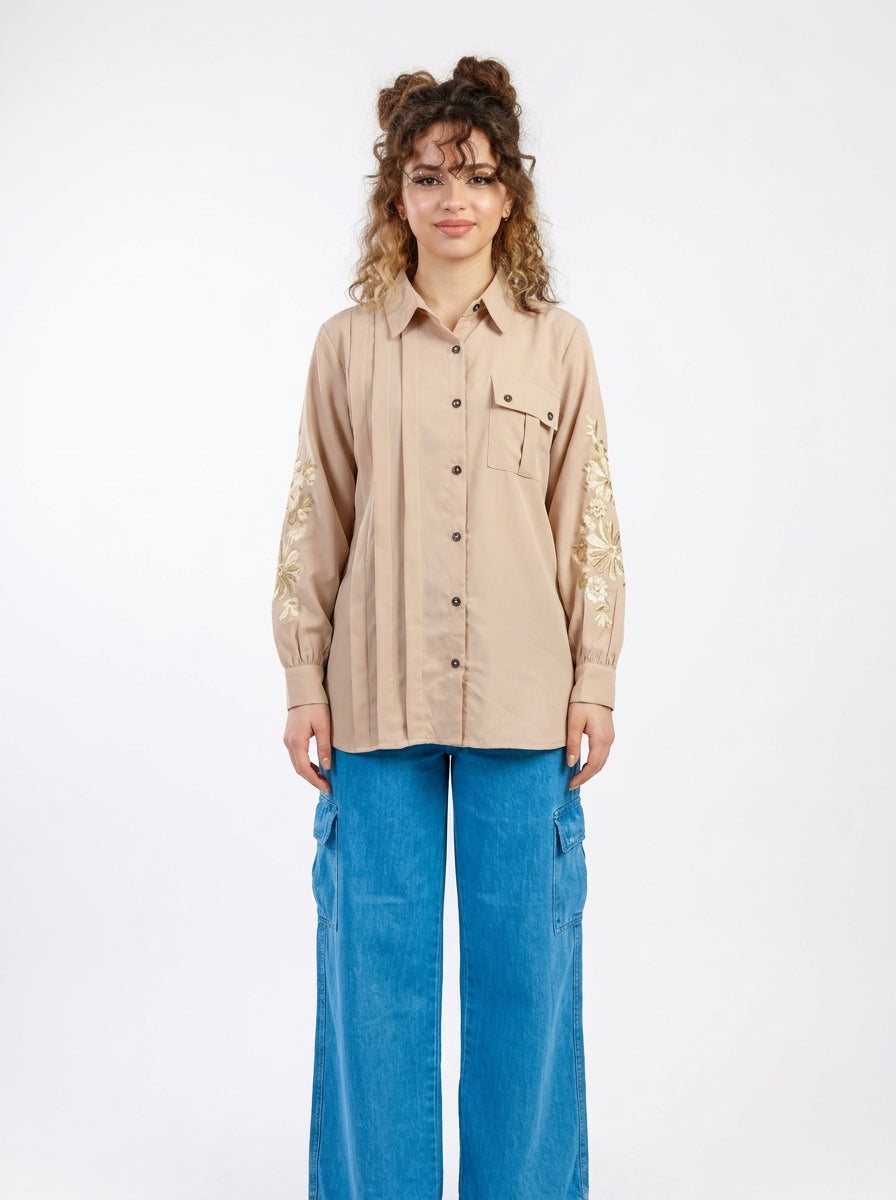 1 Piece Silk Printed Shirt
