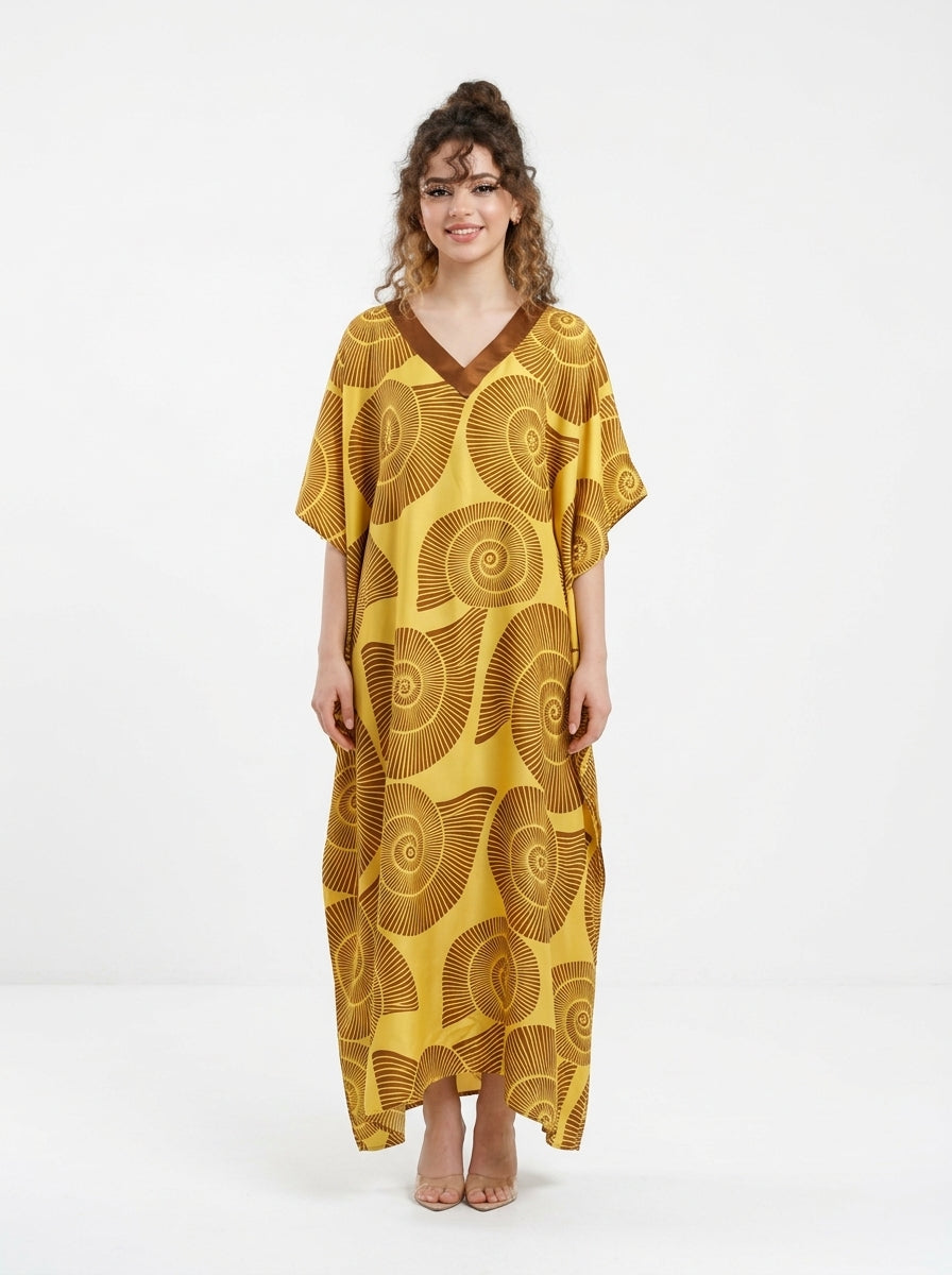 1 Piece Silk Kaftan