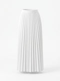 Solid White Pleated Skirt