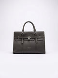 Executive Double-Strap Shoulder Tote - Dark Brown