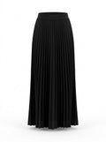 Solid Black Pleated Skirt