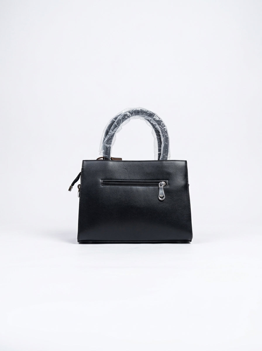 Black & Brown Ombré Flap Handbag