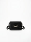 Black Saddle-Style Crossbody Bag