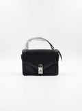 Black Textured Box Bag
