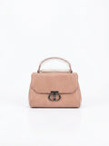Blush Glazed Flap Handbag