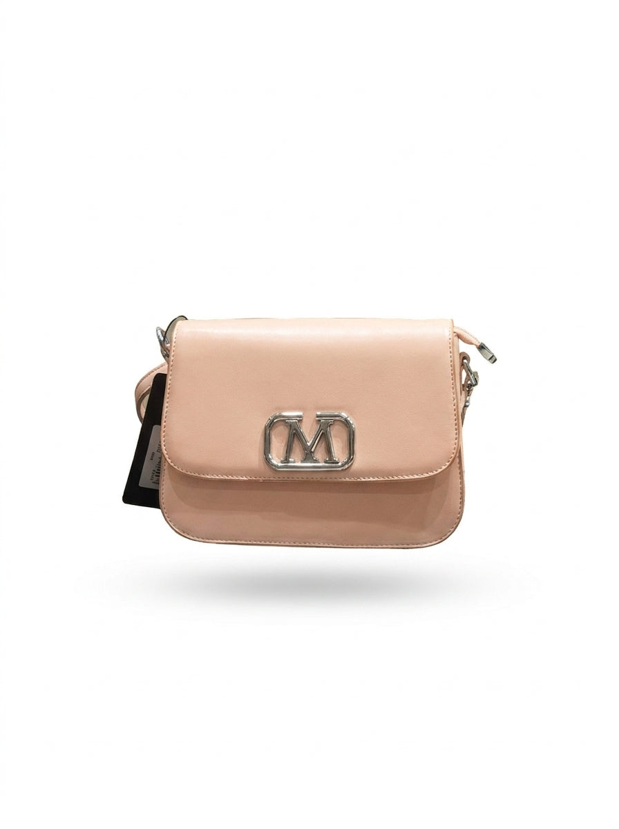 Blush Pink Saddle-Style Crossbody Bag