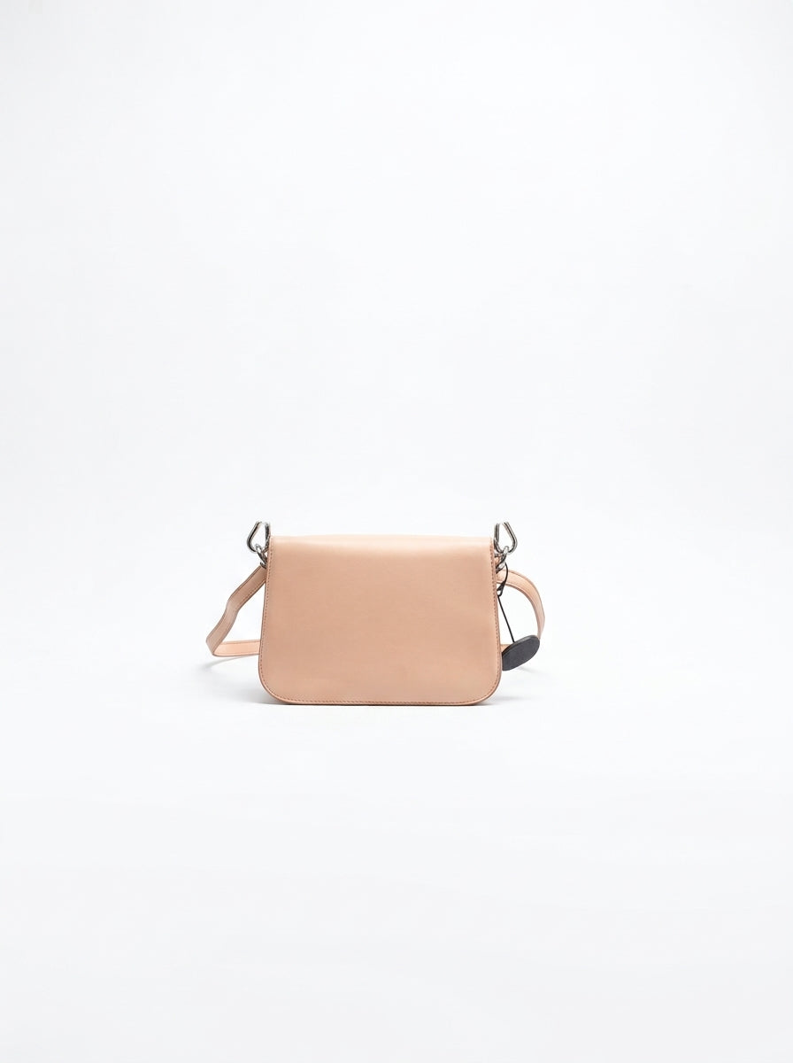 Blush Pink Saddle-Style Crossbody Bag