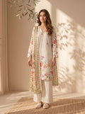 3 Piece Dobby Viscose Printed Suit (Unstitched)