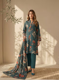 3 Piece Dobby Viscose Printed Suit (Unstitched)