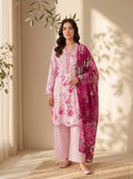 3 Piece Dobby Viscose Printed Suit (Unstitched)