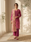 3 Piece Dobby Viscose Printed Suit (Unstitched)