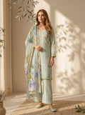 3 Piece Dobby Viscose Printed Suit (Unstitched)