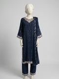 3 Piece Embroidered Karandi Suit (Stitched)