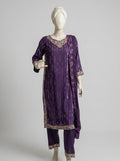 3 Piece Embroidered Karandi Suit (Stitched)