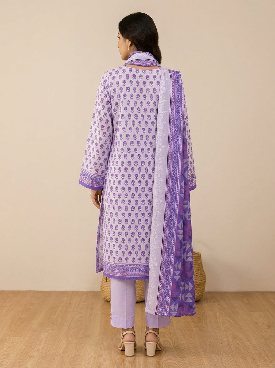 3 Piece Embroidered Khaddar Suit (Unstitched)