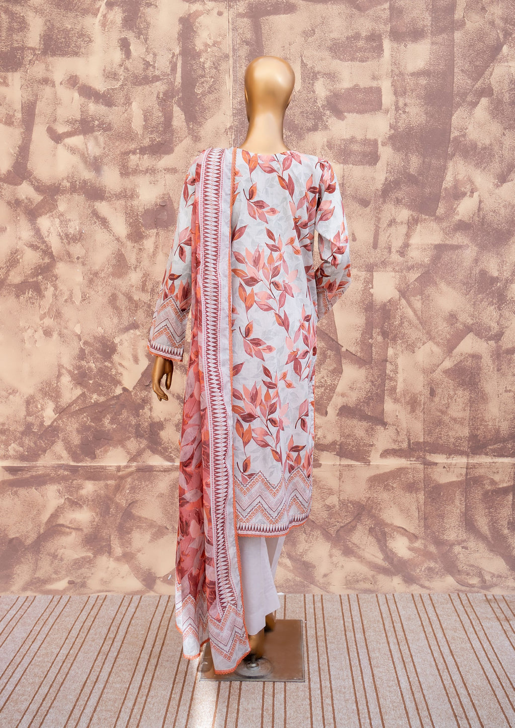 Terracotta Petals - Printed Lawn 3 Piece