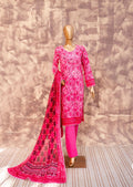 Fuchsia Garden - Printed Lawn 3 Piece