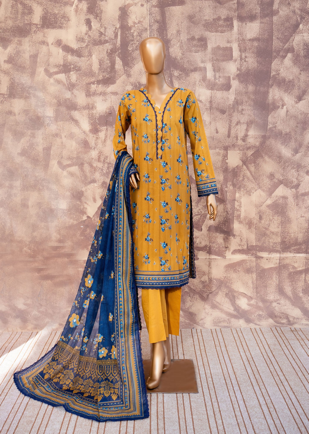 Mustard Spice - Printed Lawn 3 Piece
