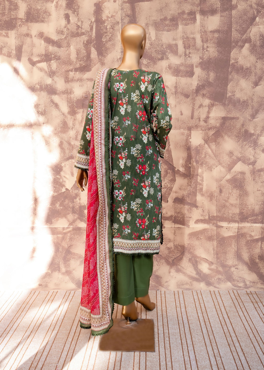 Olive Meadow - Printed Lawn 3 Piece
