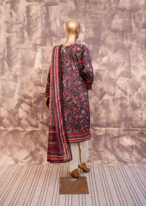 Crimson Flora - Printed Lawn 3 Piece