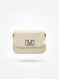 Ivory Saddle-Style Crossbody Bag