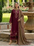 Marina Jacquard Stitched 3Pc Suit – Maroon