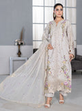 Dhanak Embroidered 3 Piece Stitched Suit - Ivory