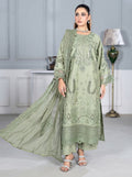 Dhanak Embroidered 3 Piece Stitched Suit - Pistachio Green