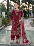 3 Piece Dhanak Suit (Stitched)