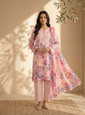 3 Piece Dobby Viscose Printed Suit (Unstitched)