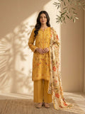 3 Piece Dobby Viscose Printed Suit (Unstitched)