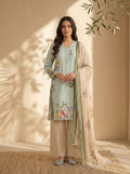 3 Piece Dobby Viscose Printed Suit (Unstitched)
