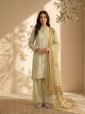 3 Piece Dobby Viscose Printed Suit (Unstitched)