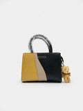 Mustard, Black & Tan Colourblock Handbag