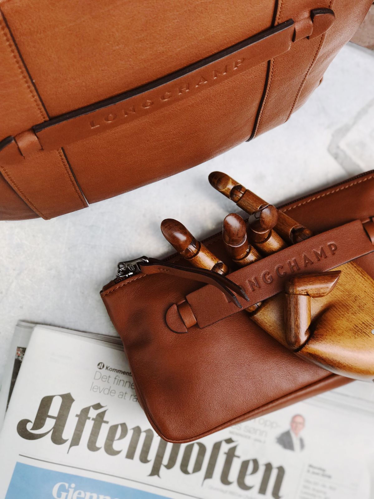 Noor Tote Bag in maroon leather