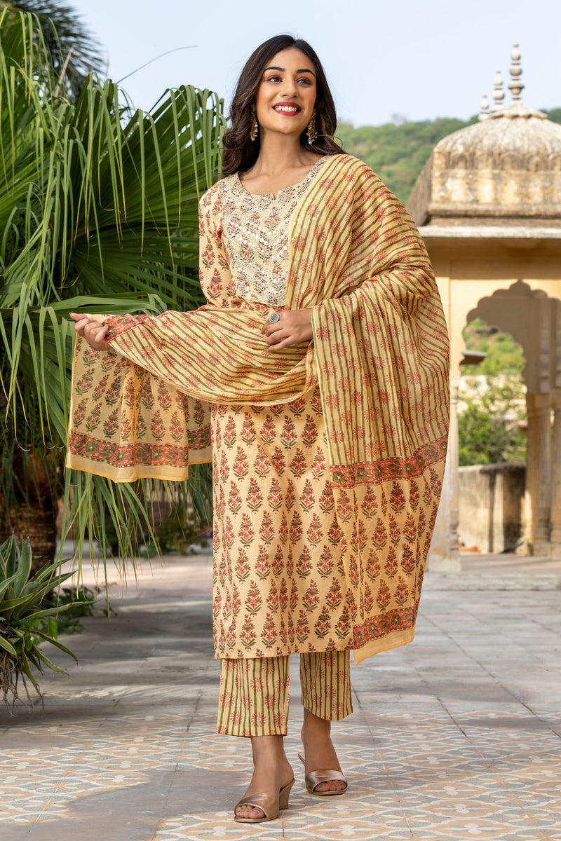 Model wearing Gulnaar Kurta Set